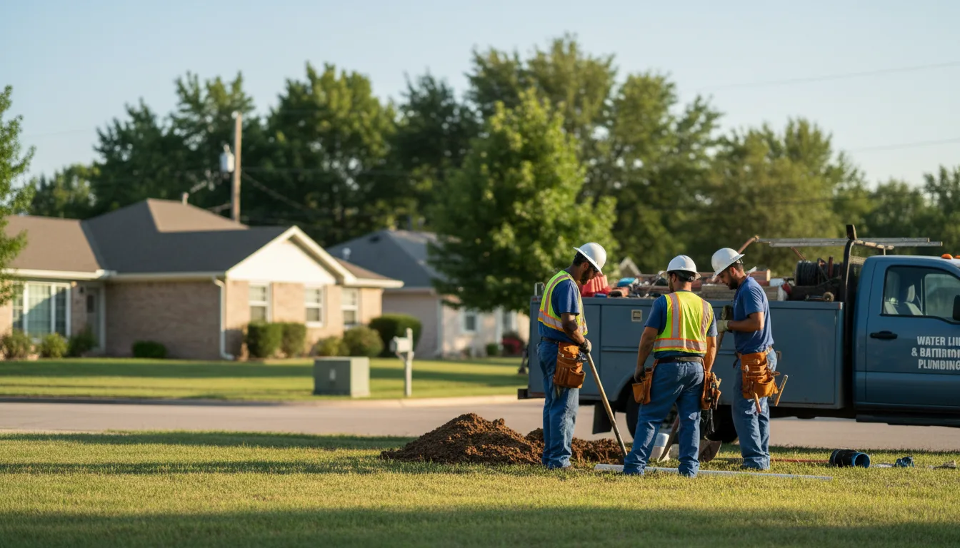 Residential water line and bathroom plumbing service in Gladbrook, IA